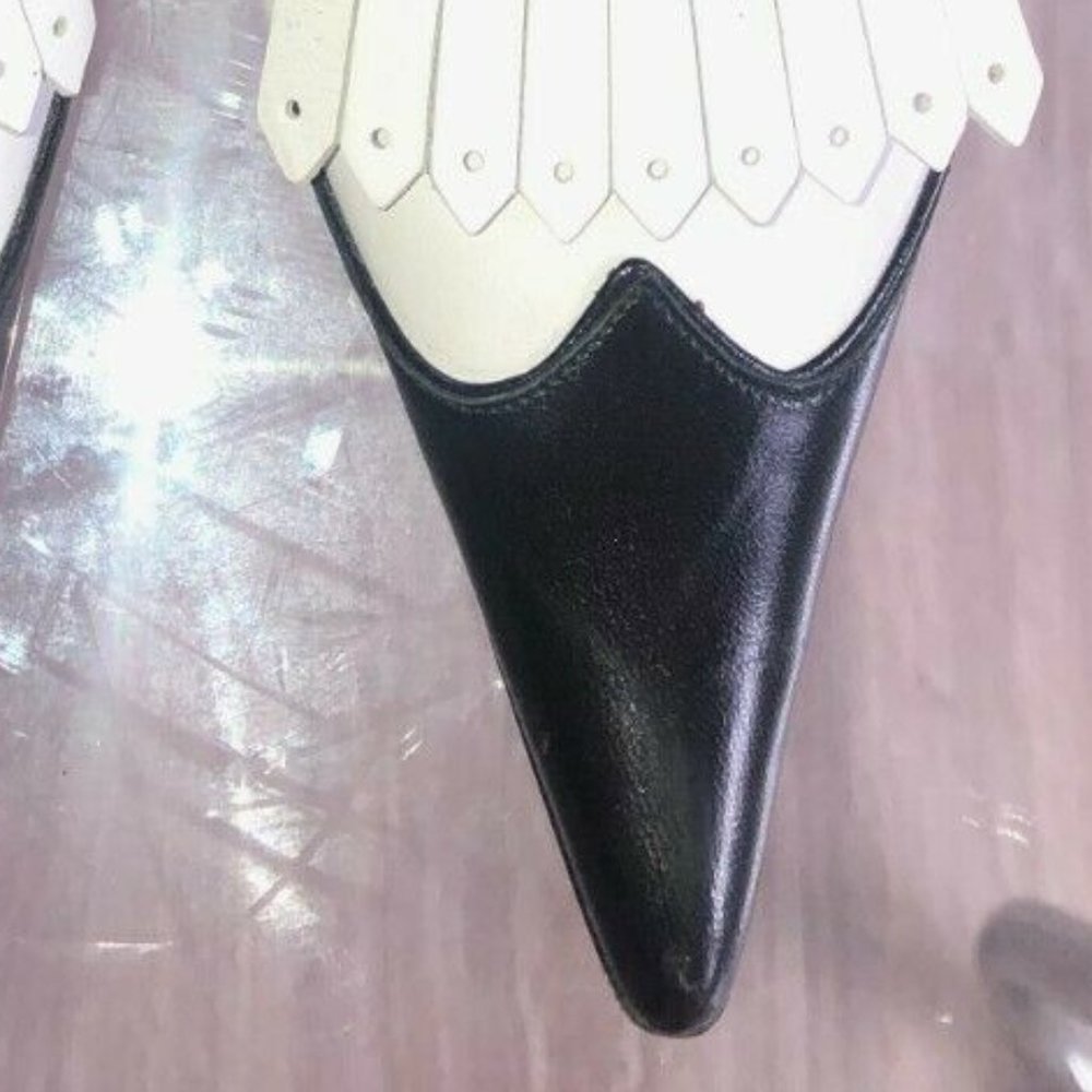 **RARE**LUCIANO PADOVAN POINTED TOE BLACK/WHITE CLASSIC - Picture 9 of 10